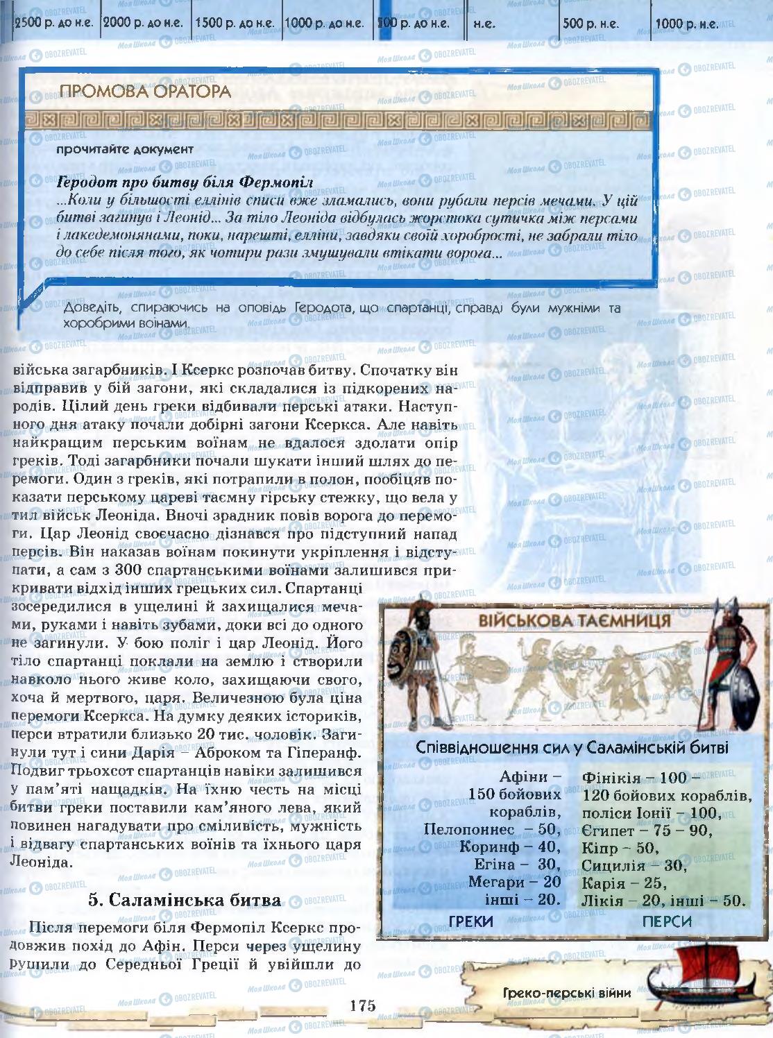 Підручники Всесвітня історія 6 клас сторінка 175