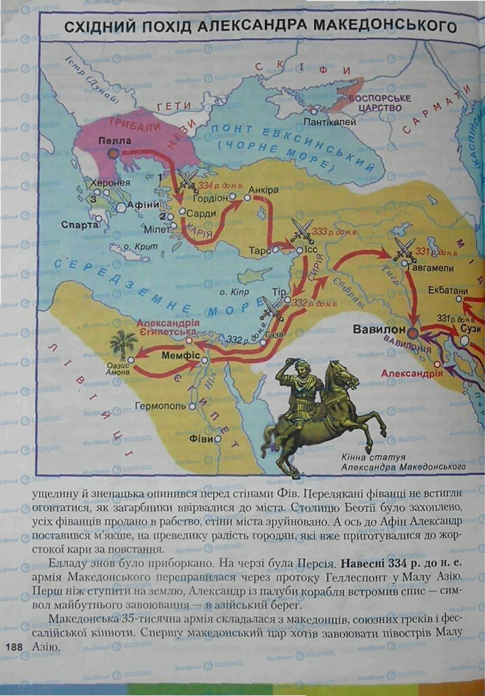 Підручники Всесвітня історія 6 клас сторінка 188