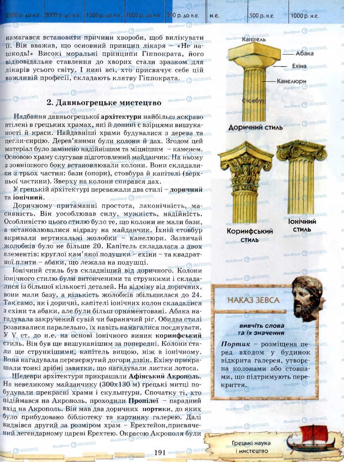 Підручники Всесвітня історія 6 клас сторінка 191