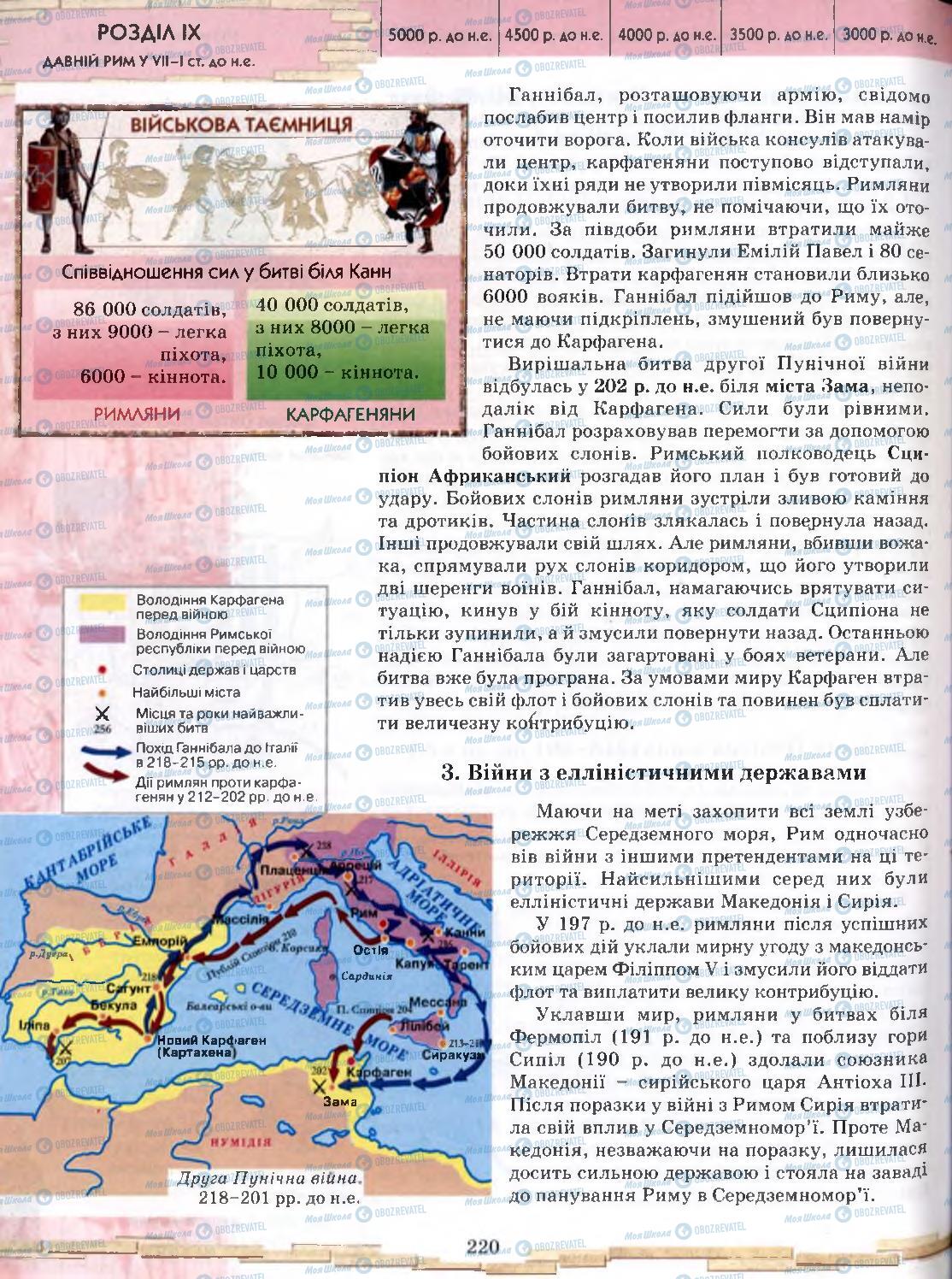 Підручники Всесвітня історія 6 клас сторінка 220