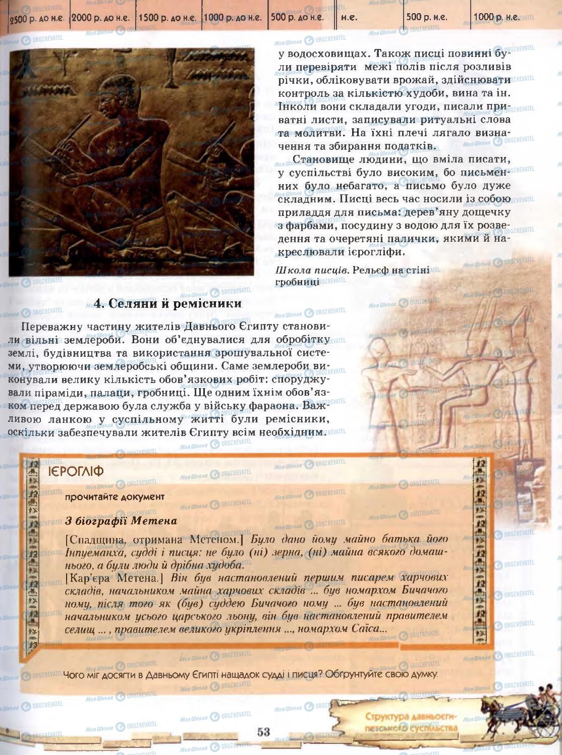 Підручники Всесвітня історія 6 клас сторінка 53