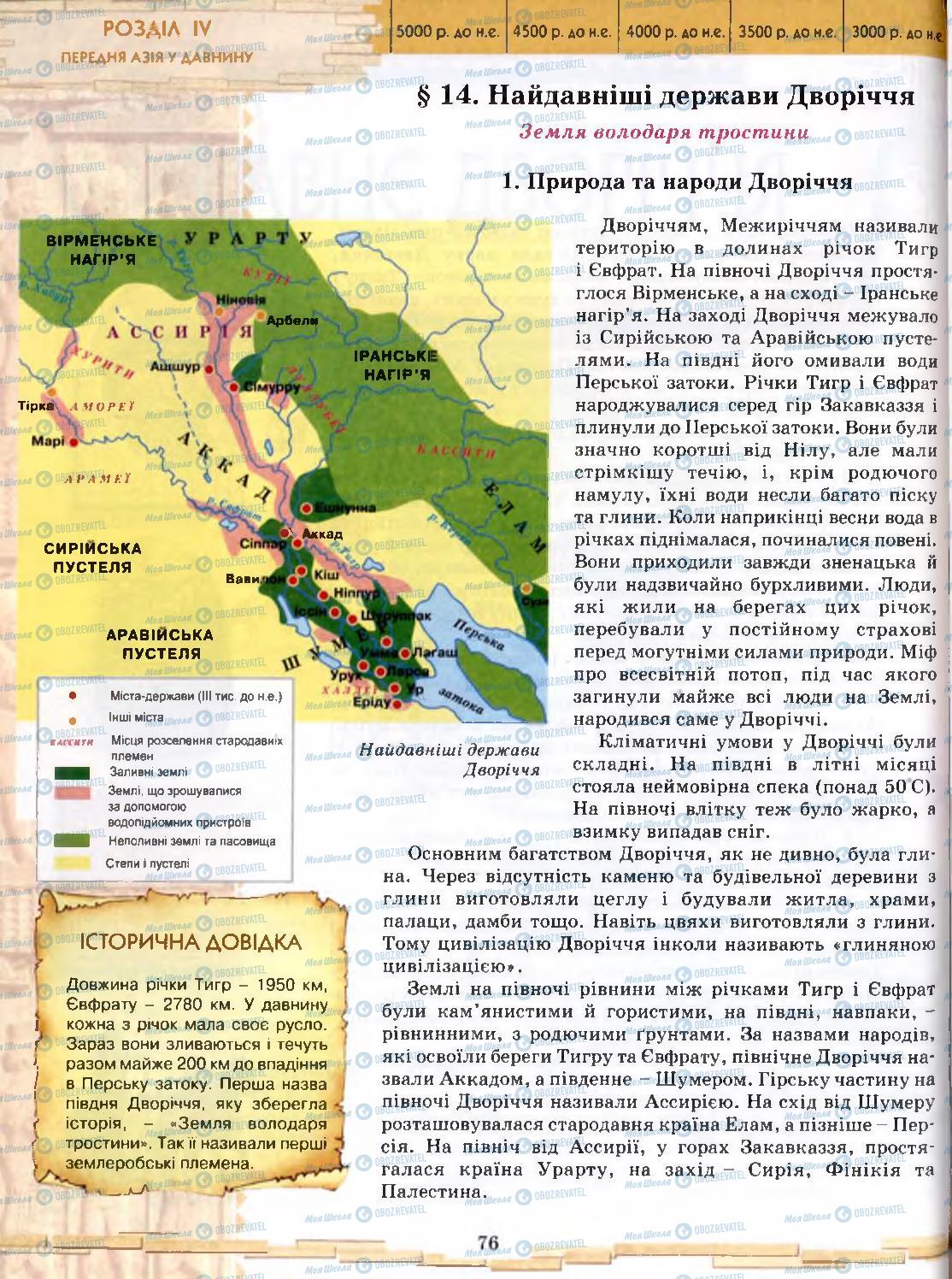 Підручники Всесвітня історія 6 клас сторінка 76