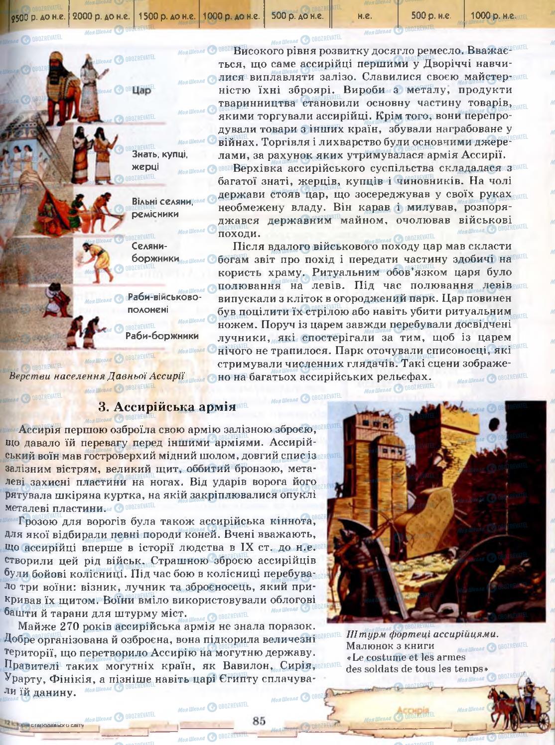 Підручники Всесвітня історія 6 клас сторінка 85