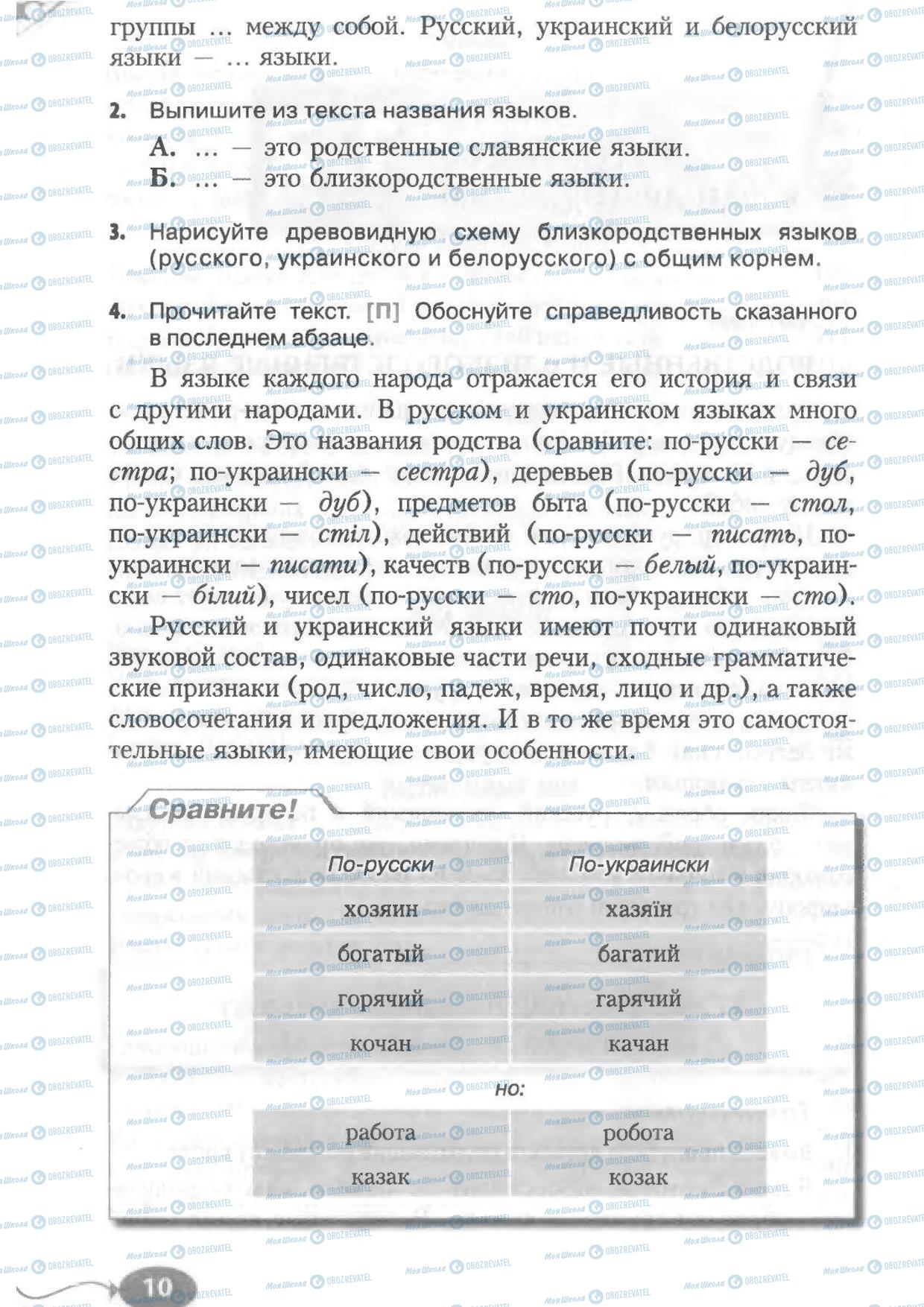Учебники Русский язык 6 класс страница  10