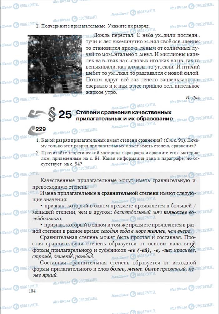 Учебники Русский язык 6 класс страница 104