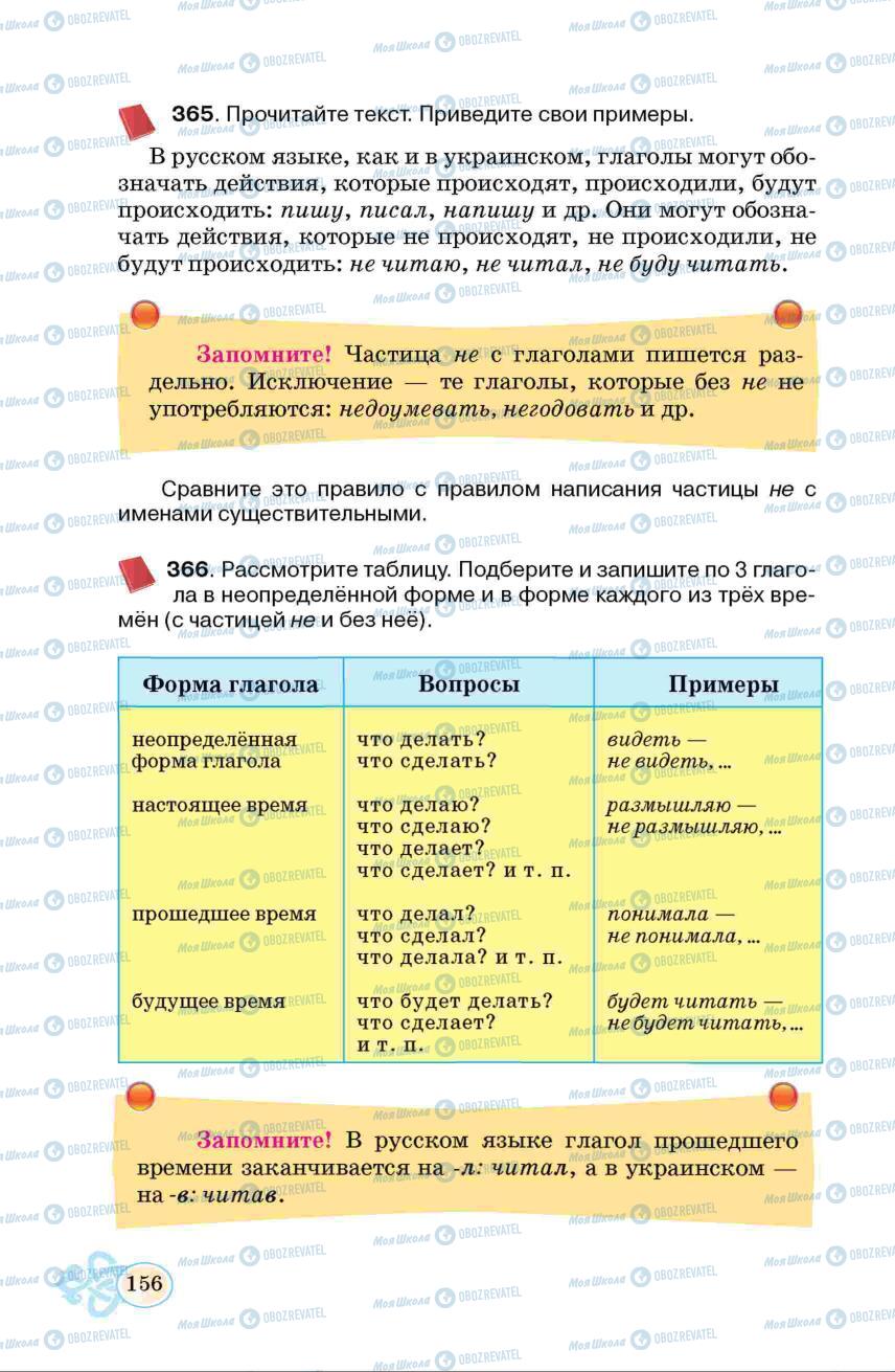 Підручники Російська мова 6 клас сторінка 156