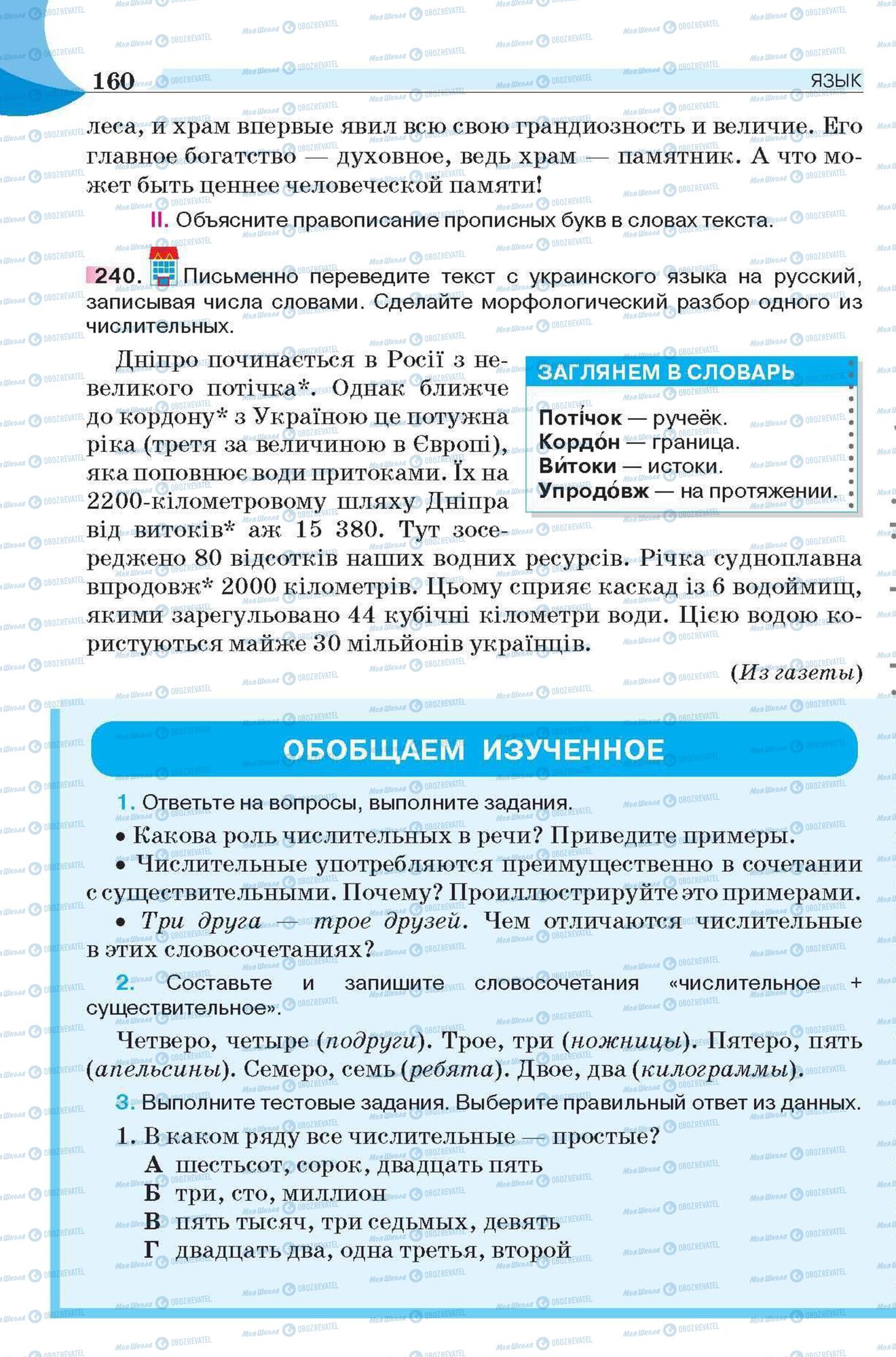Учебники Русский язык 6 класс страница 160