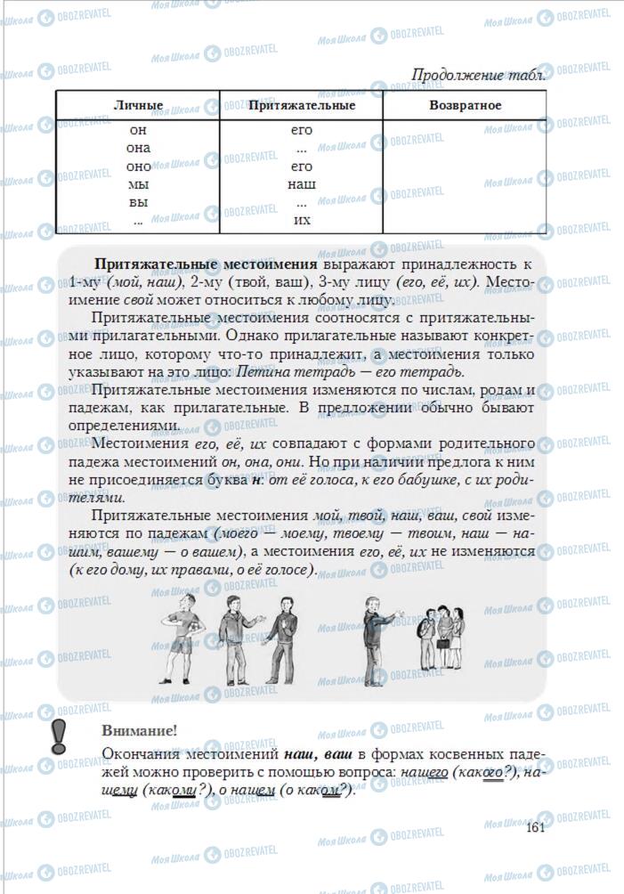 Підручники Російська мова 6 клас сторінка 161
