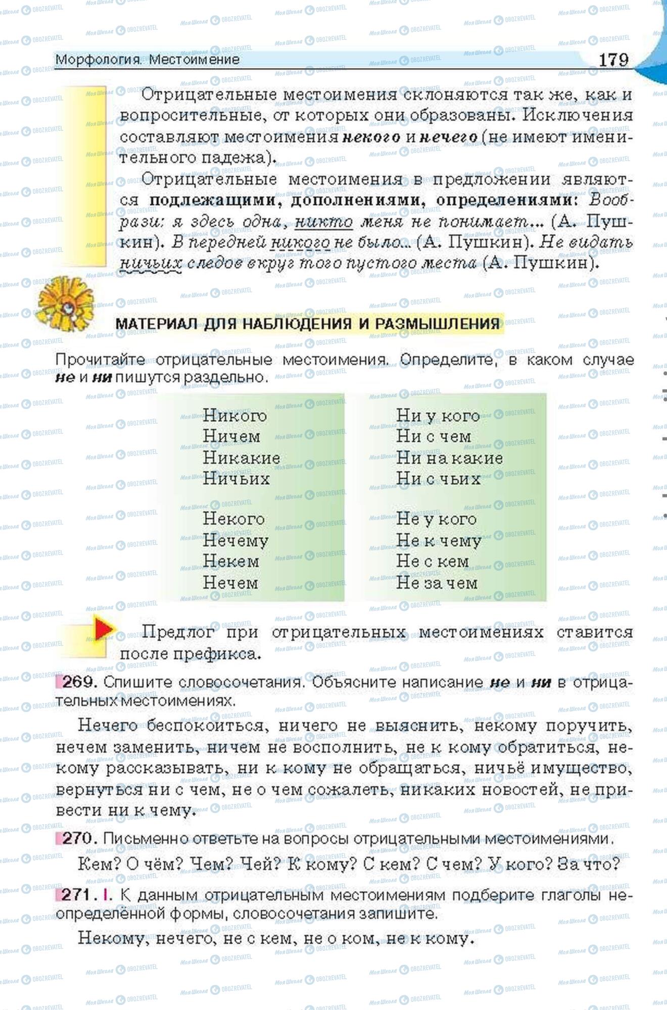 Підручники Російська мова 6 клас сторінка 179