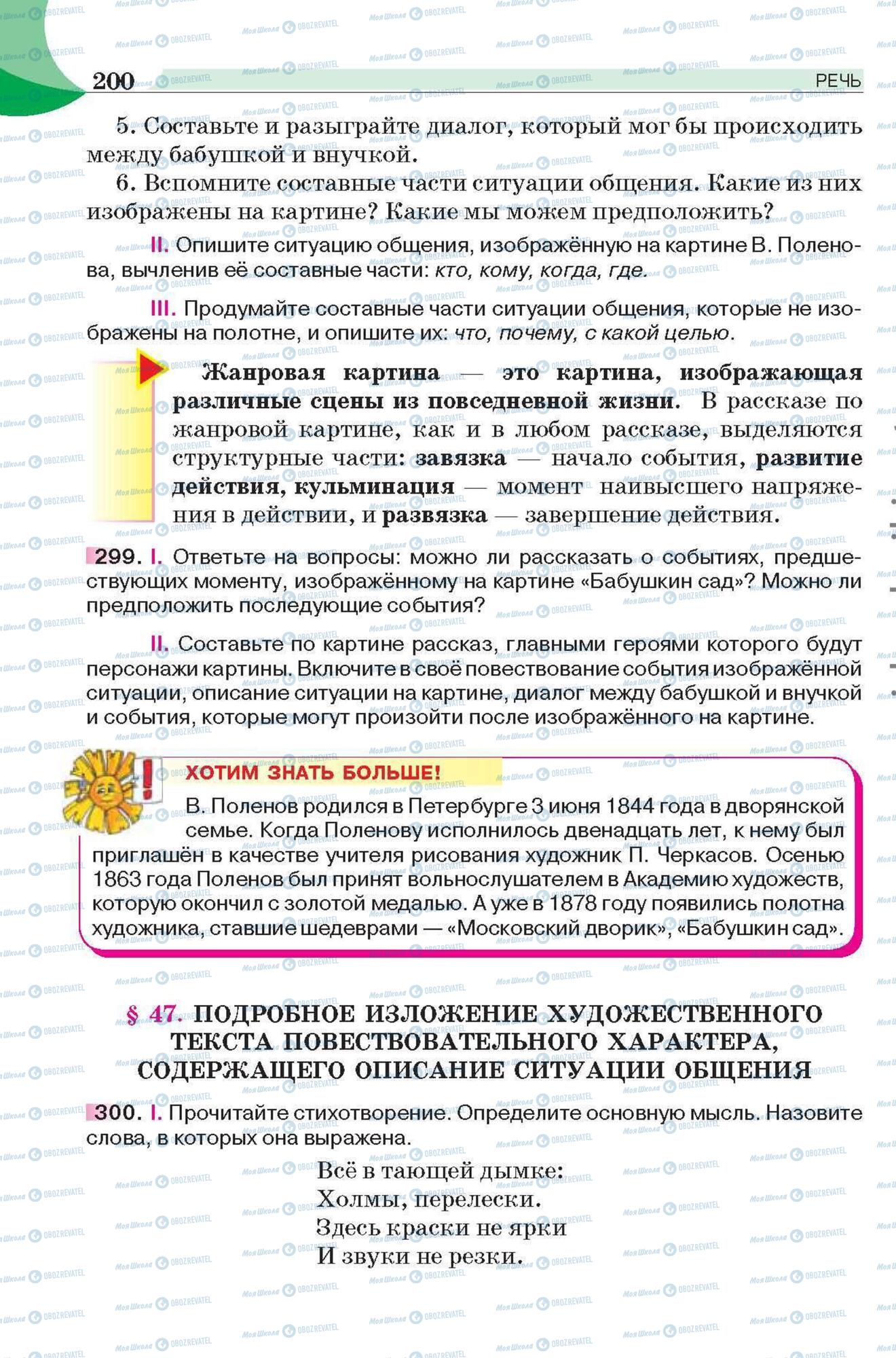 Учебники Русский язык 6 класс страница 200