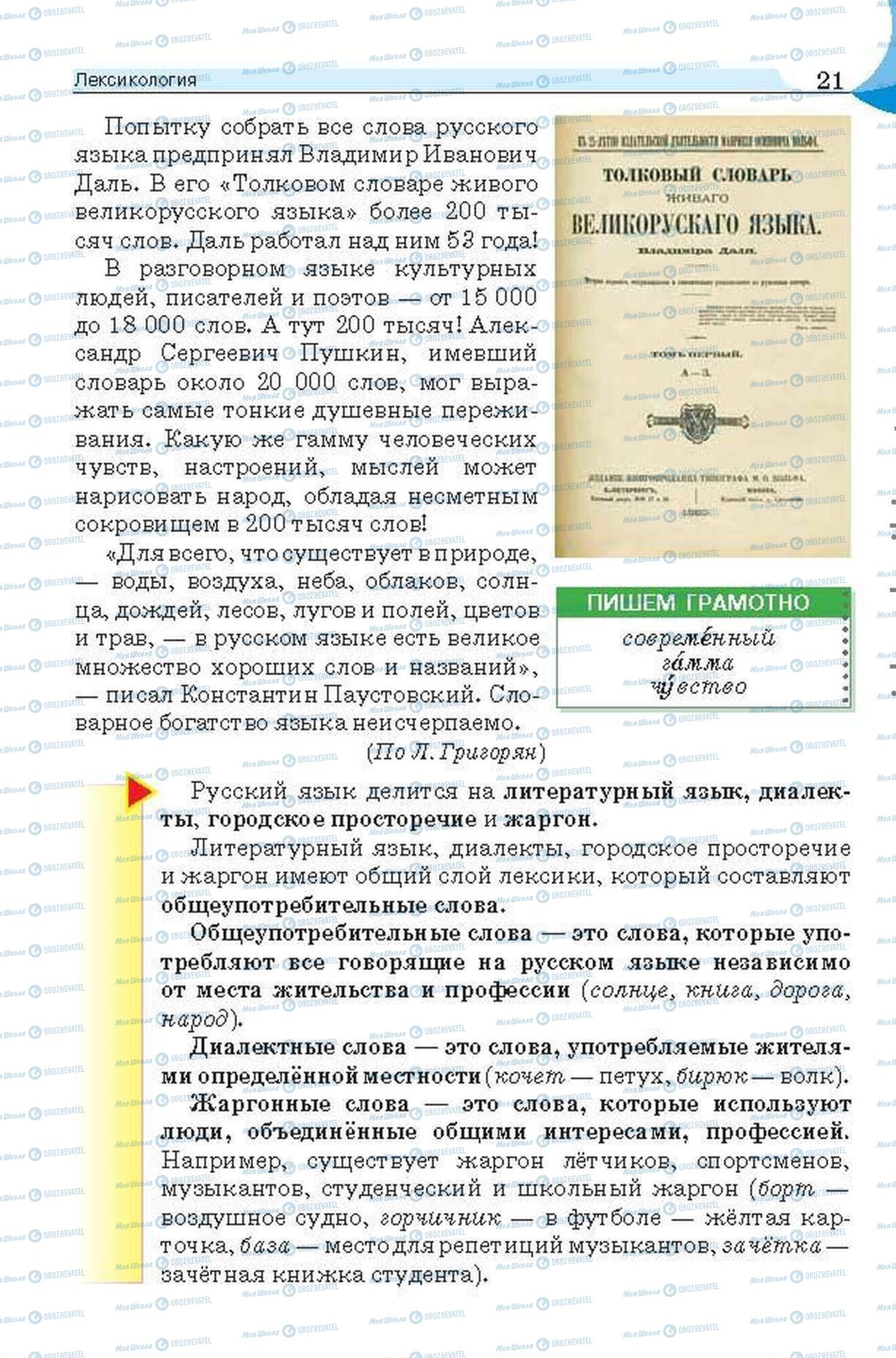 Учебники Русский язык 6 класс страница 21