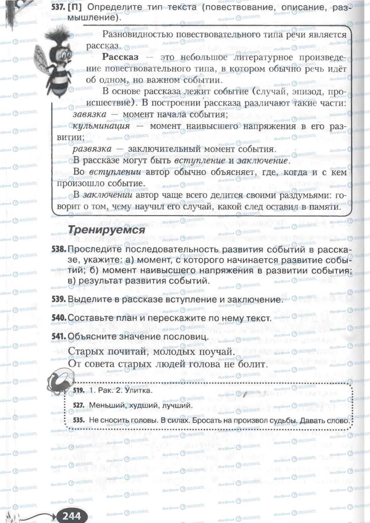 Учебники Русский язык 6 класс страница 244