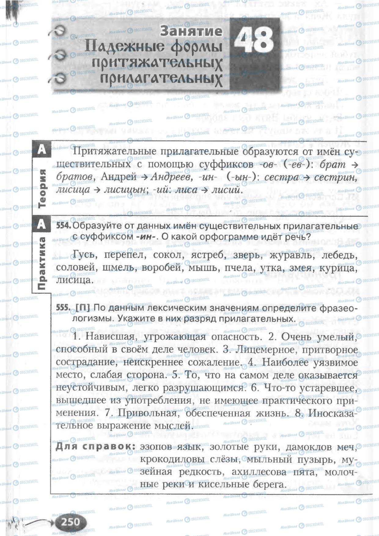 Учебники Русский язык 6 класс страница 250