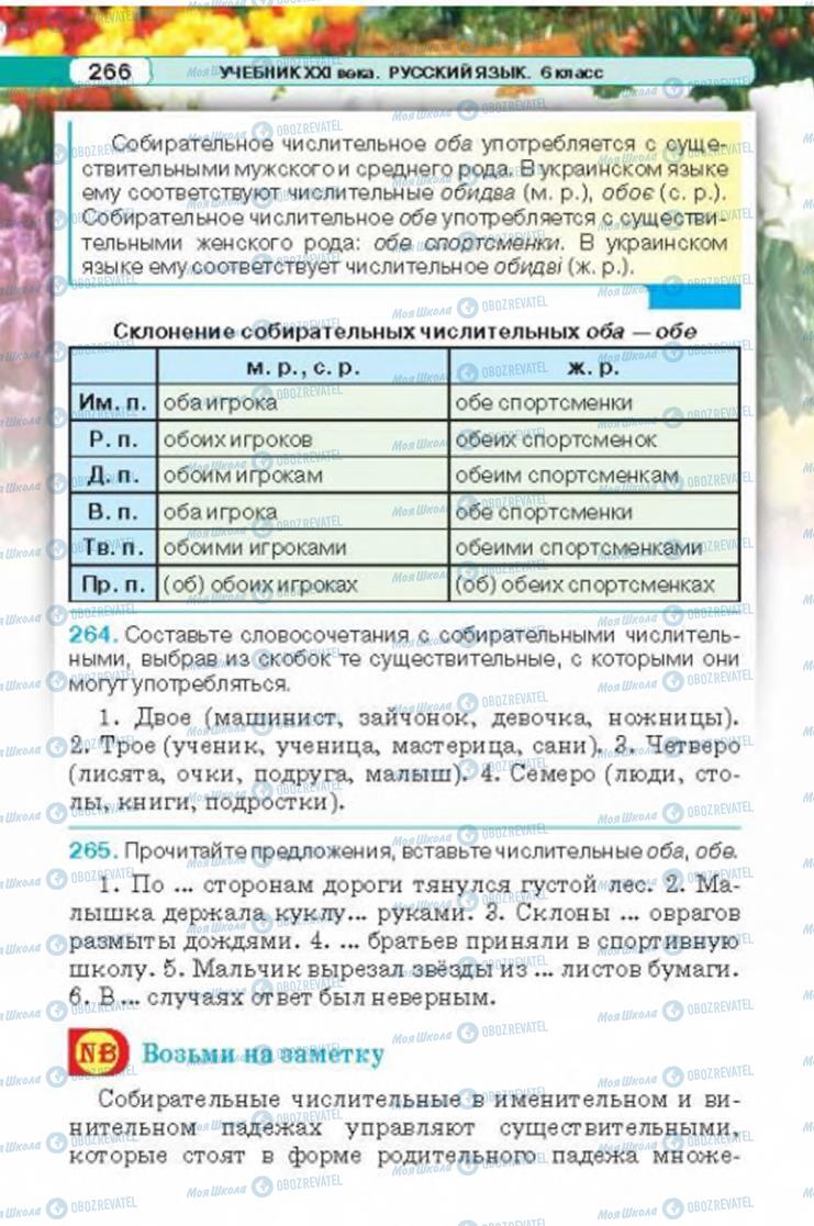Підручники Російська мова 6 клас сторінка 266