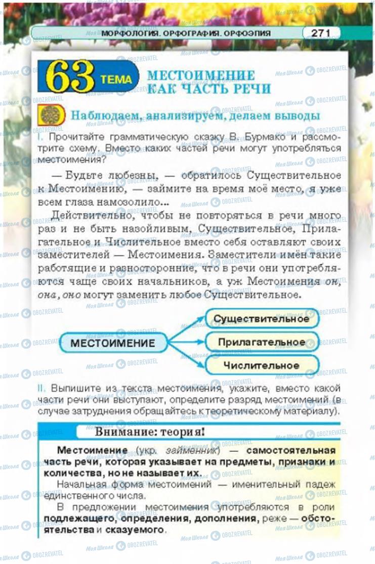 Учебники Русский язык 6 класс страница 271