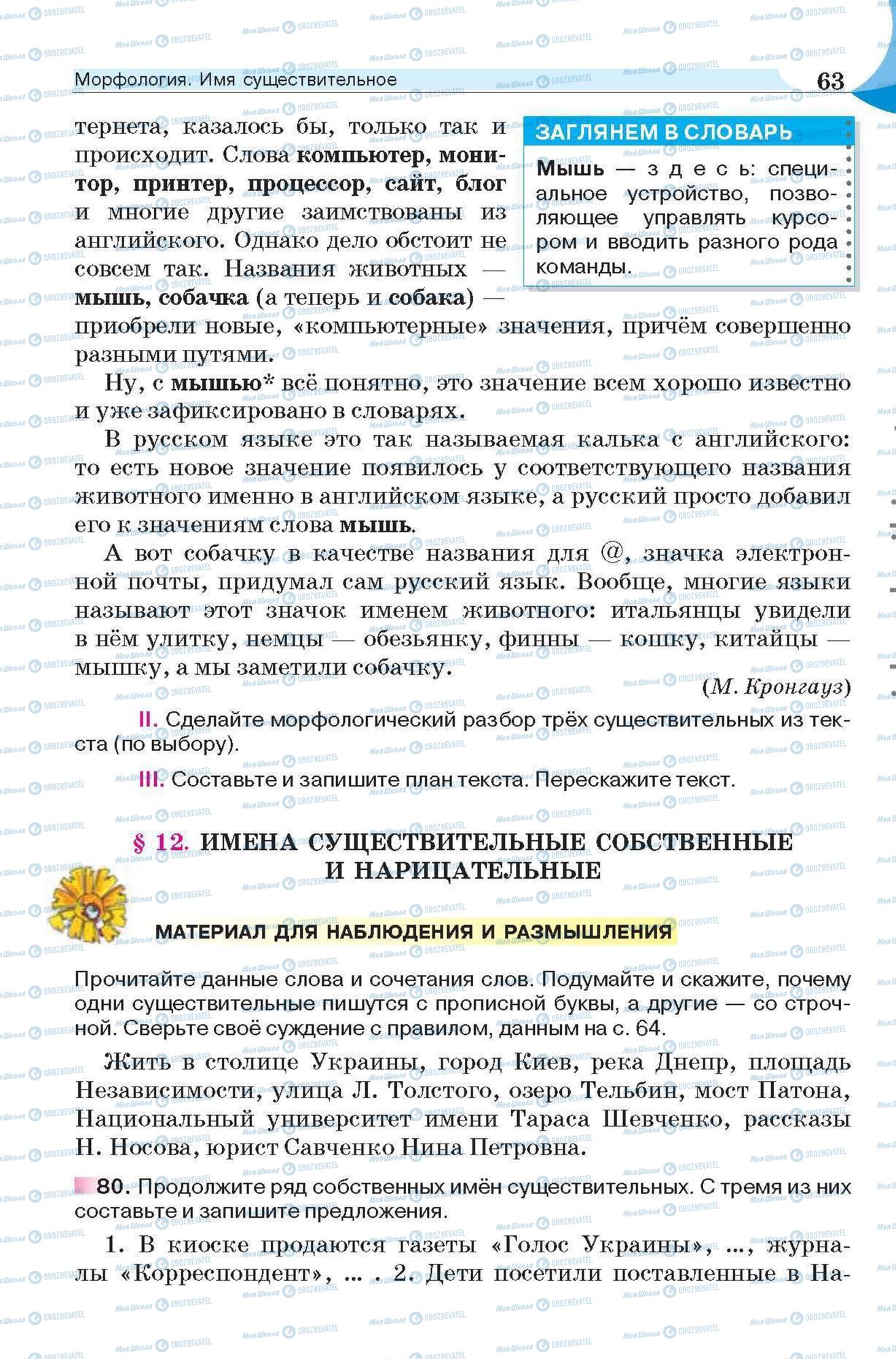 Учебники Русский язык 6 класс страница 63