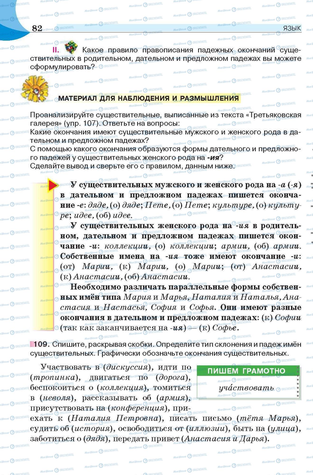 Учебники Русский язык 6 класс страница 82