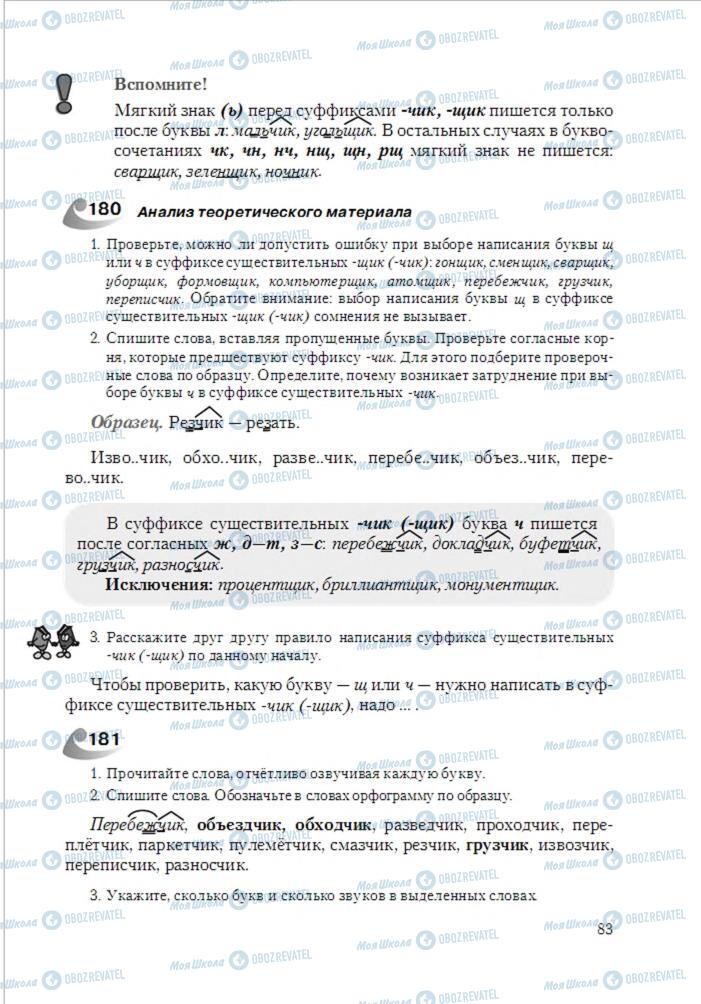 Учебники Русский язык 6 класс страница 83