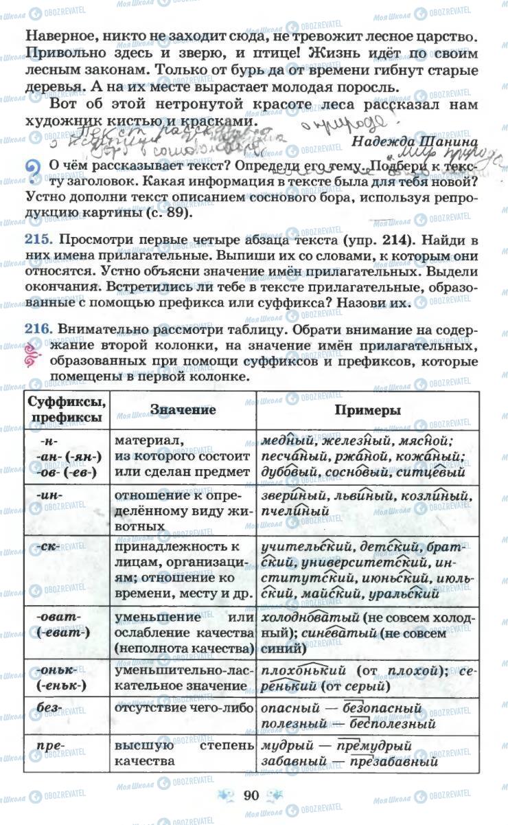 Учебники Русский язык 6 класс страница 90