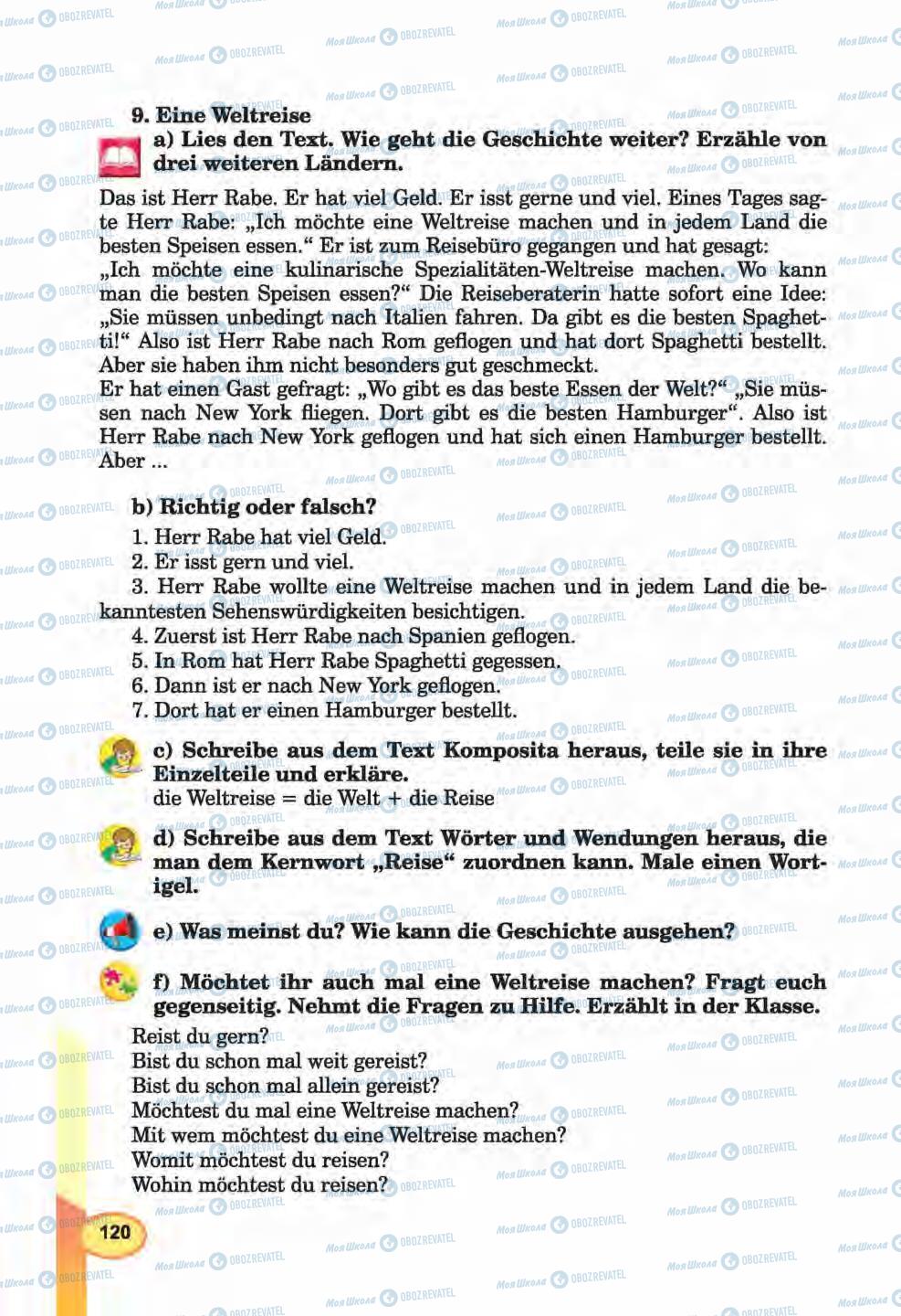 Учебники Немецкий язык 6 класс страница 120