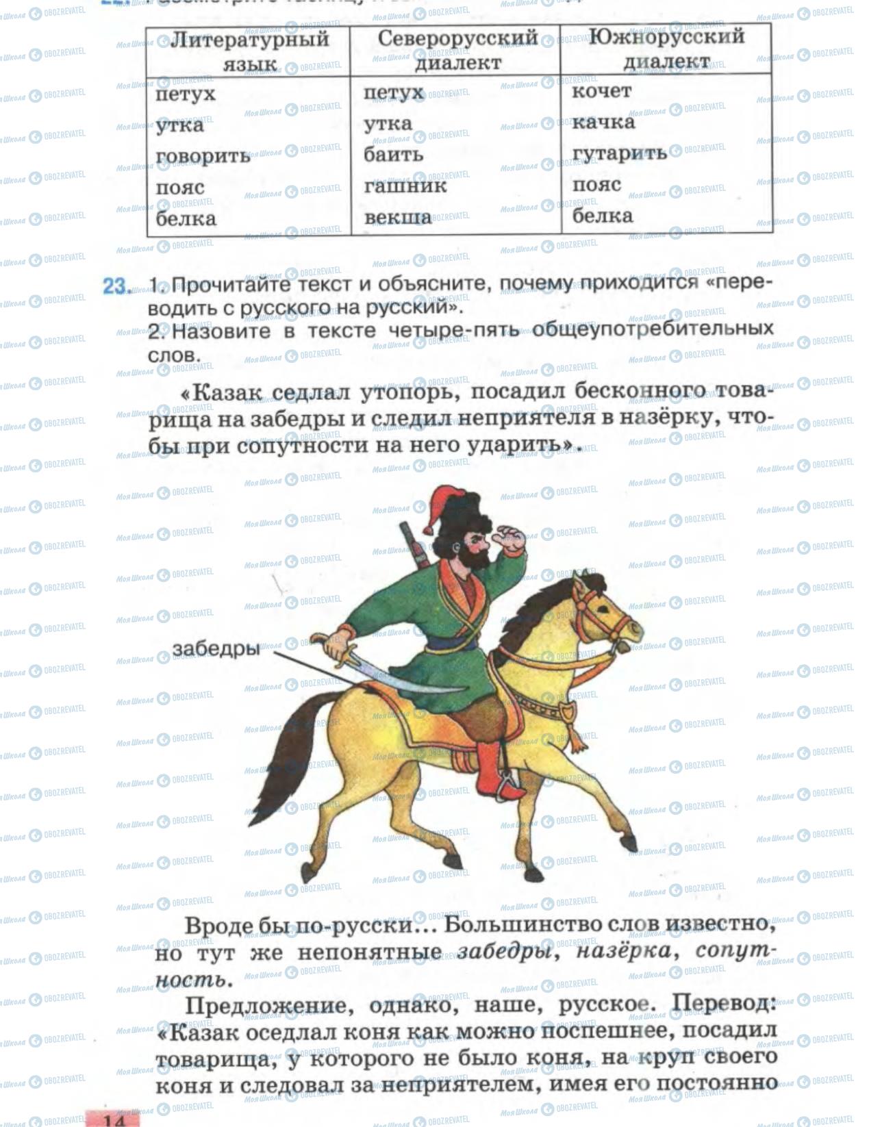 Підручники Російська мова 6 клас сторінка 14