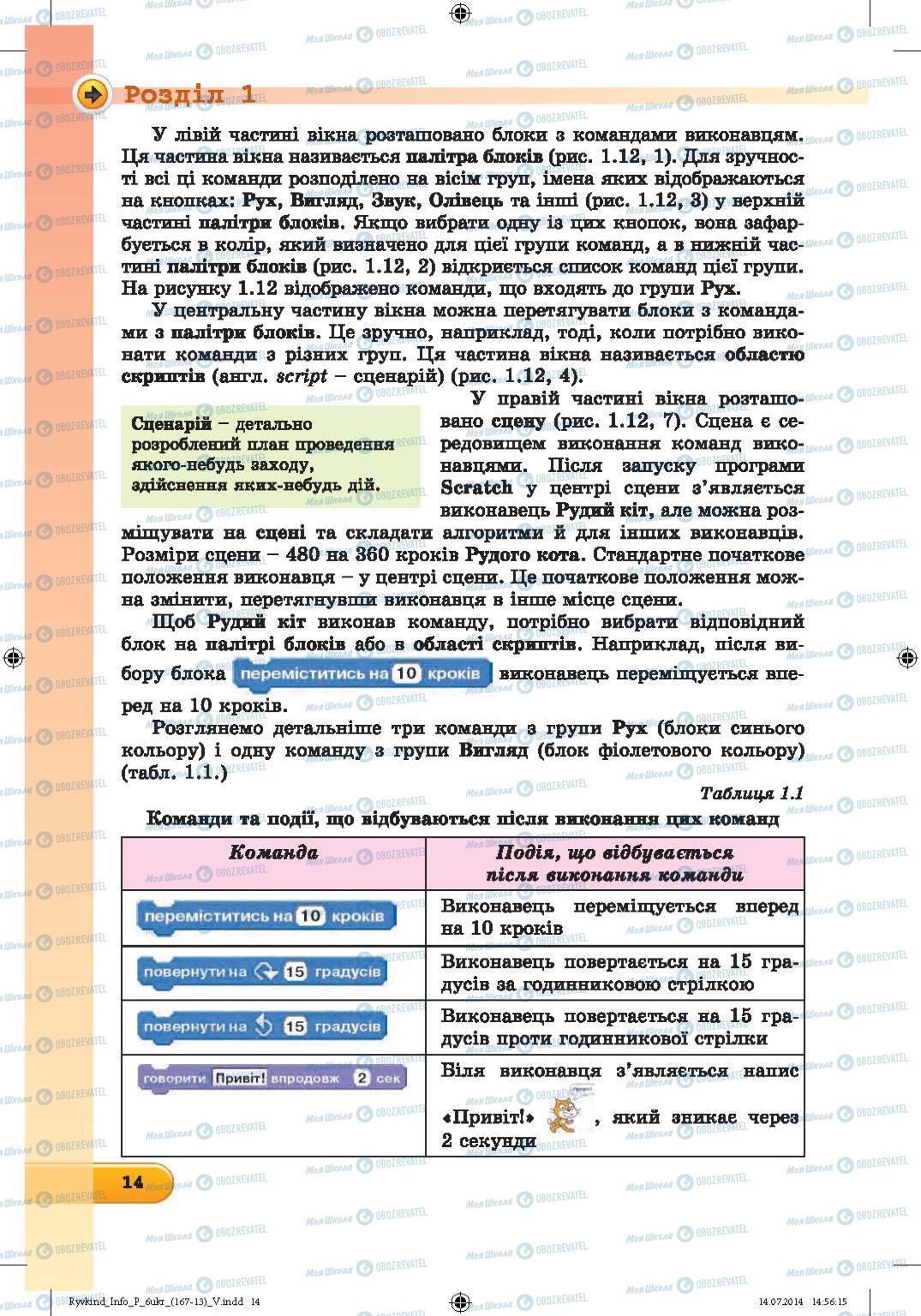 Підручники Інформатика 6 клас сторінка 14