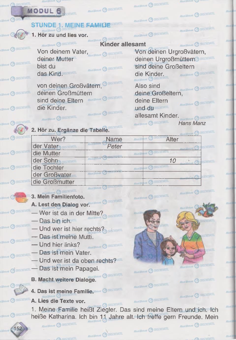 Учебники Немецкий язык 6 класс страница 152
