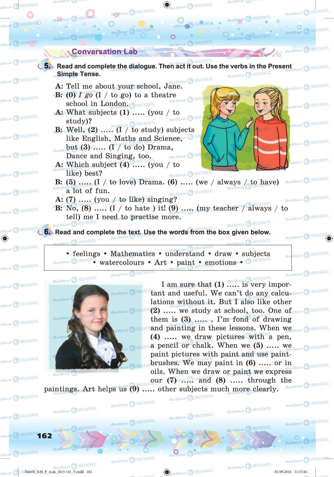 Підручники Англійська мова 6 клас сторінка 162