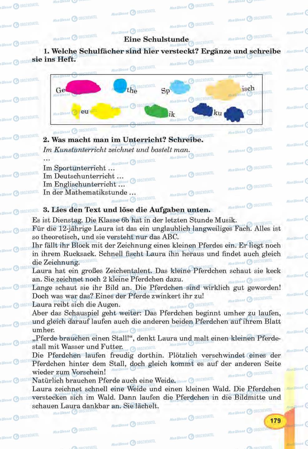 Підручники Німецька мова 6 клас сторінка 179