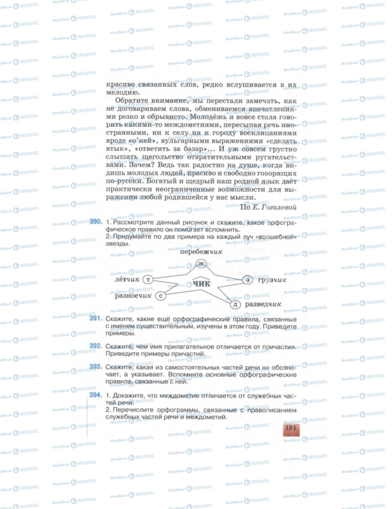 Учебники Русский язык 6 класс страница 181