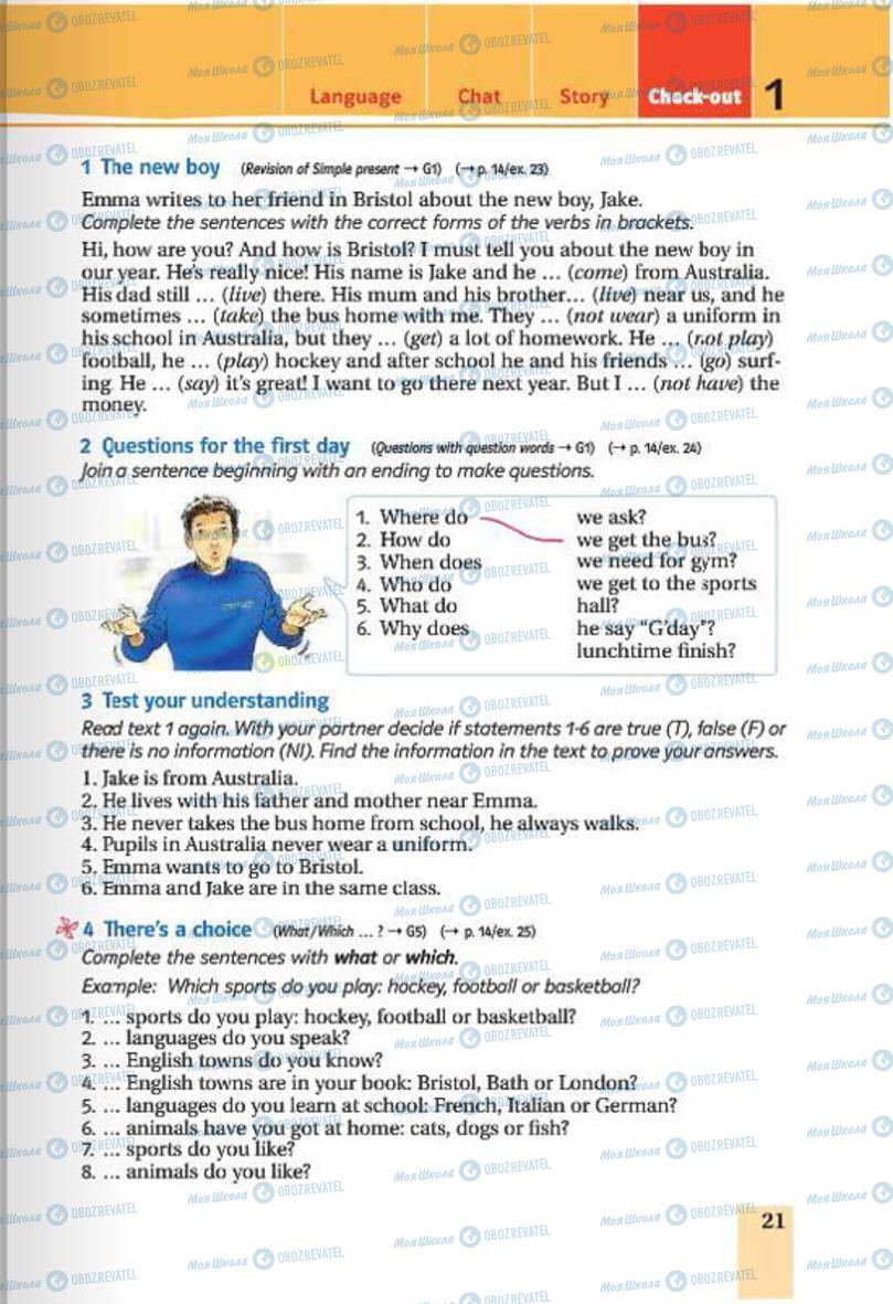Підручники Англійська мова 6 клас сторінка 21