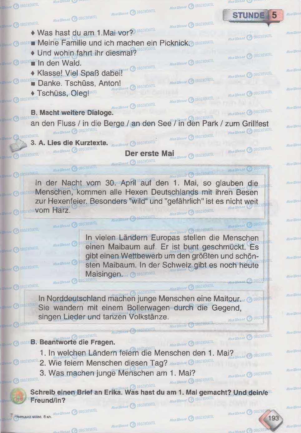Учебники Немецкий язык 6 класс страница 193