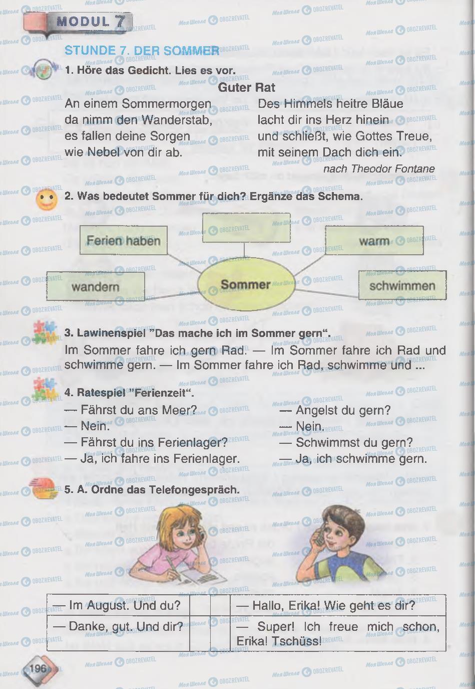 Підручники Німецька мова 6 клас сторінка 196