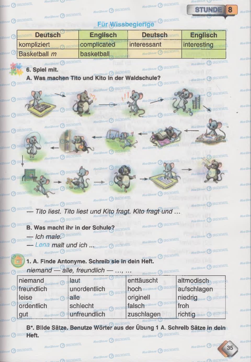 Учебники Немецкий язык 6 класс страница  35