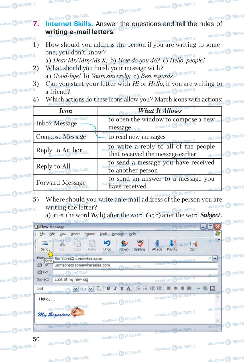 Учебники Английский язык 6 класс страница 50