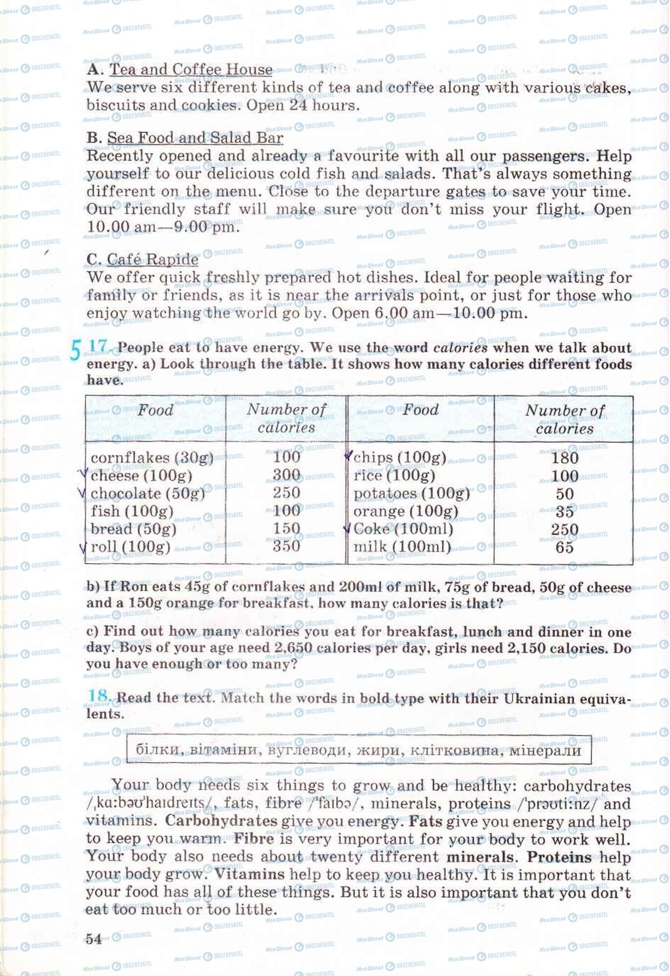 Підручники Англійська мова 6 клас сторінка 54
