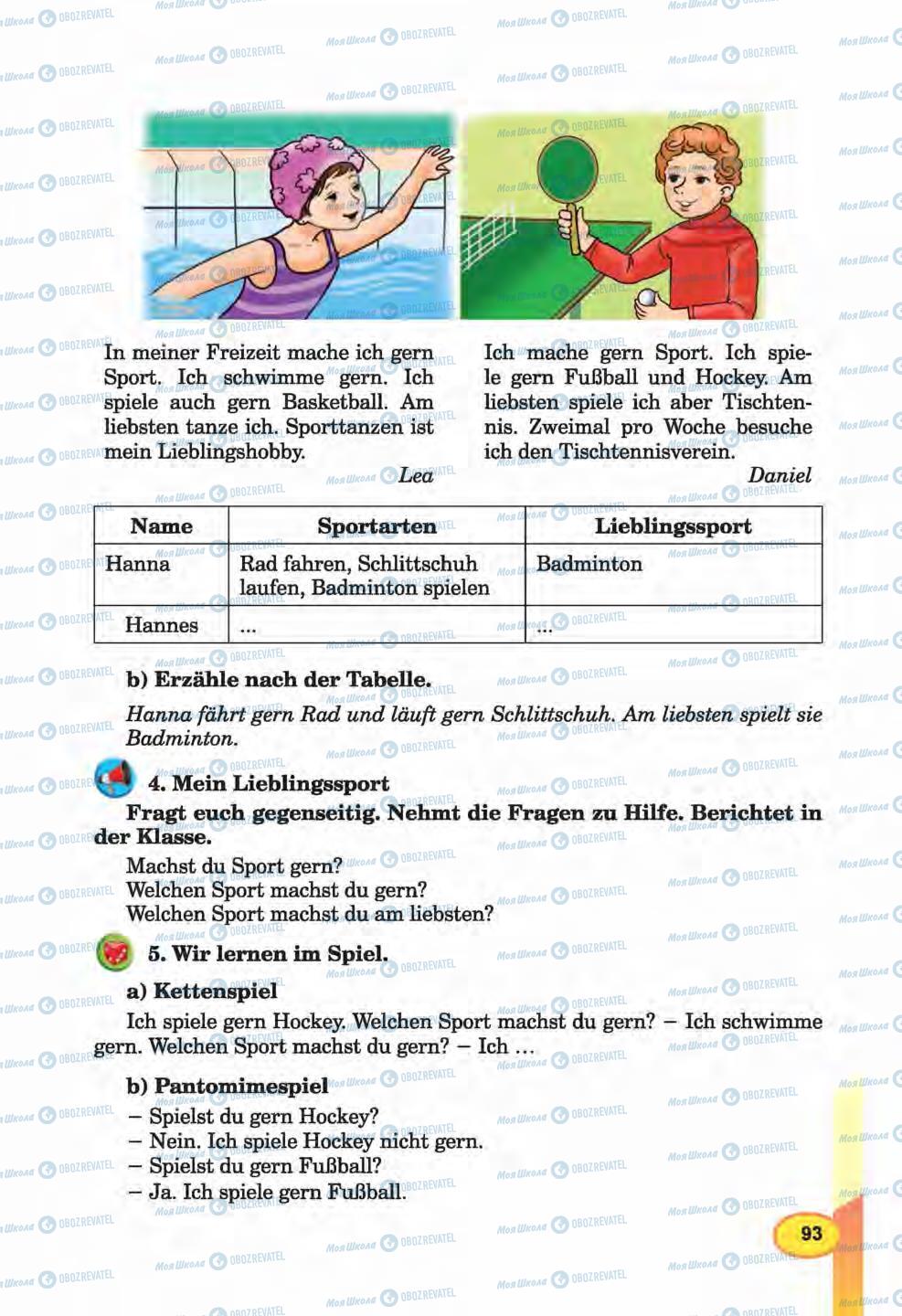 Учебники Немецкий язык 6 класс страница 93
