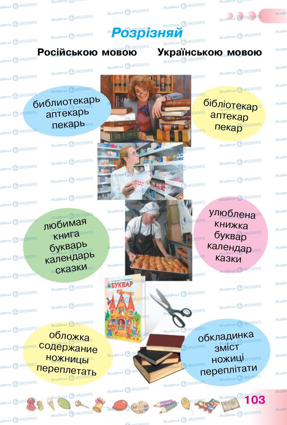Підручники Українська мова 1 клас сторінка 103