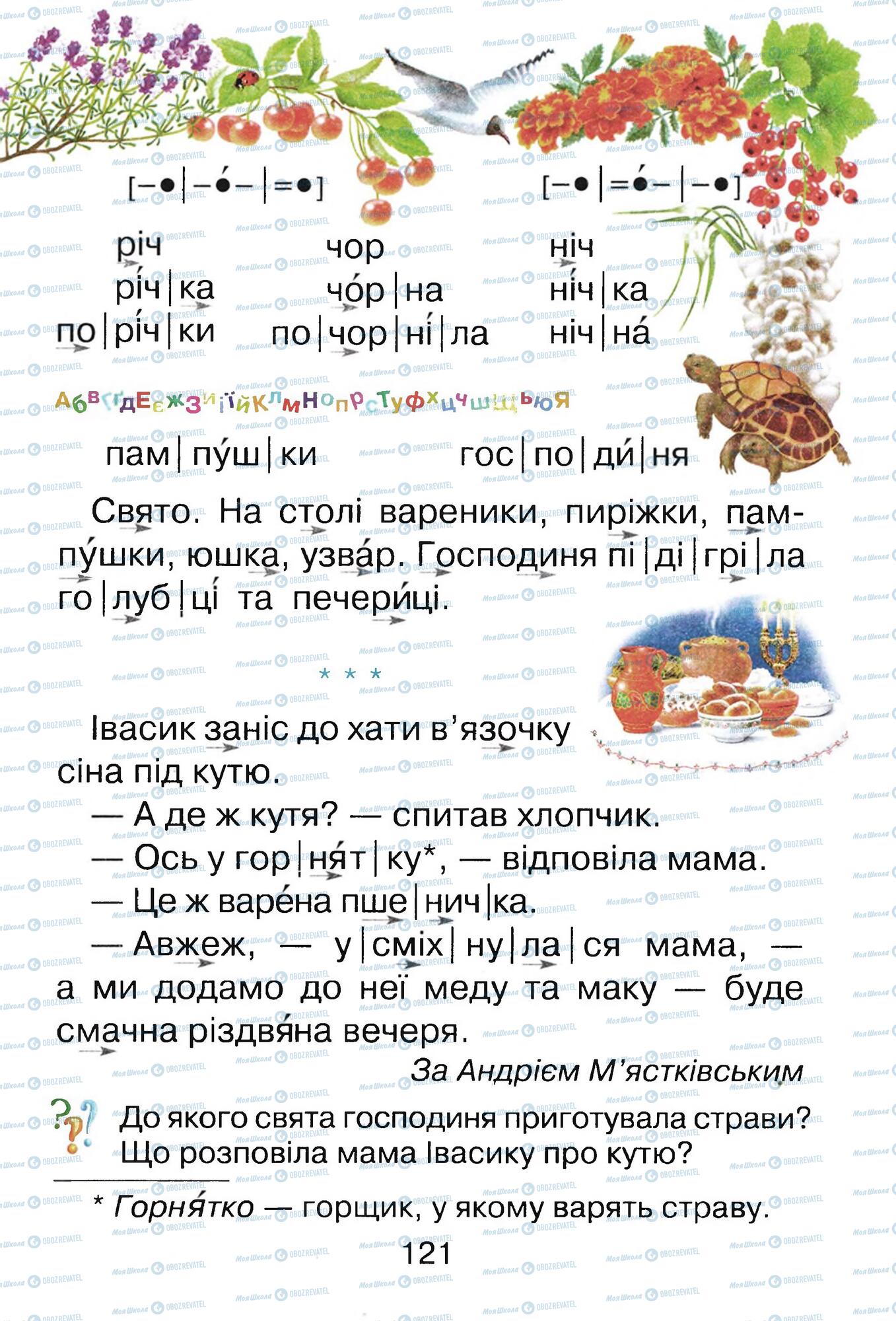 Підручники Українська мова 1 клас сторінка 121
