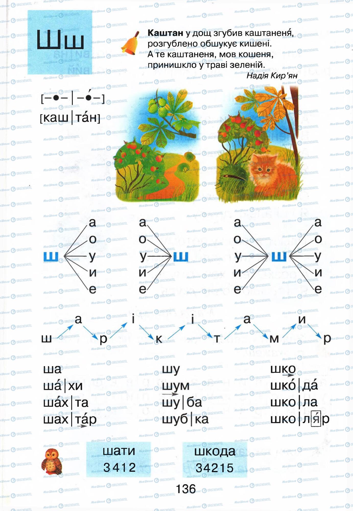 Підручники Українська мова 1 клас сторінка 136