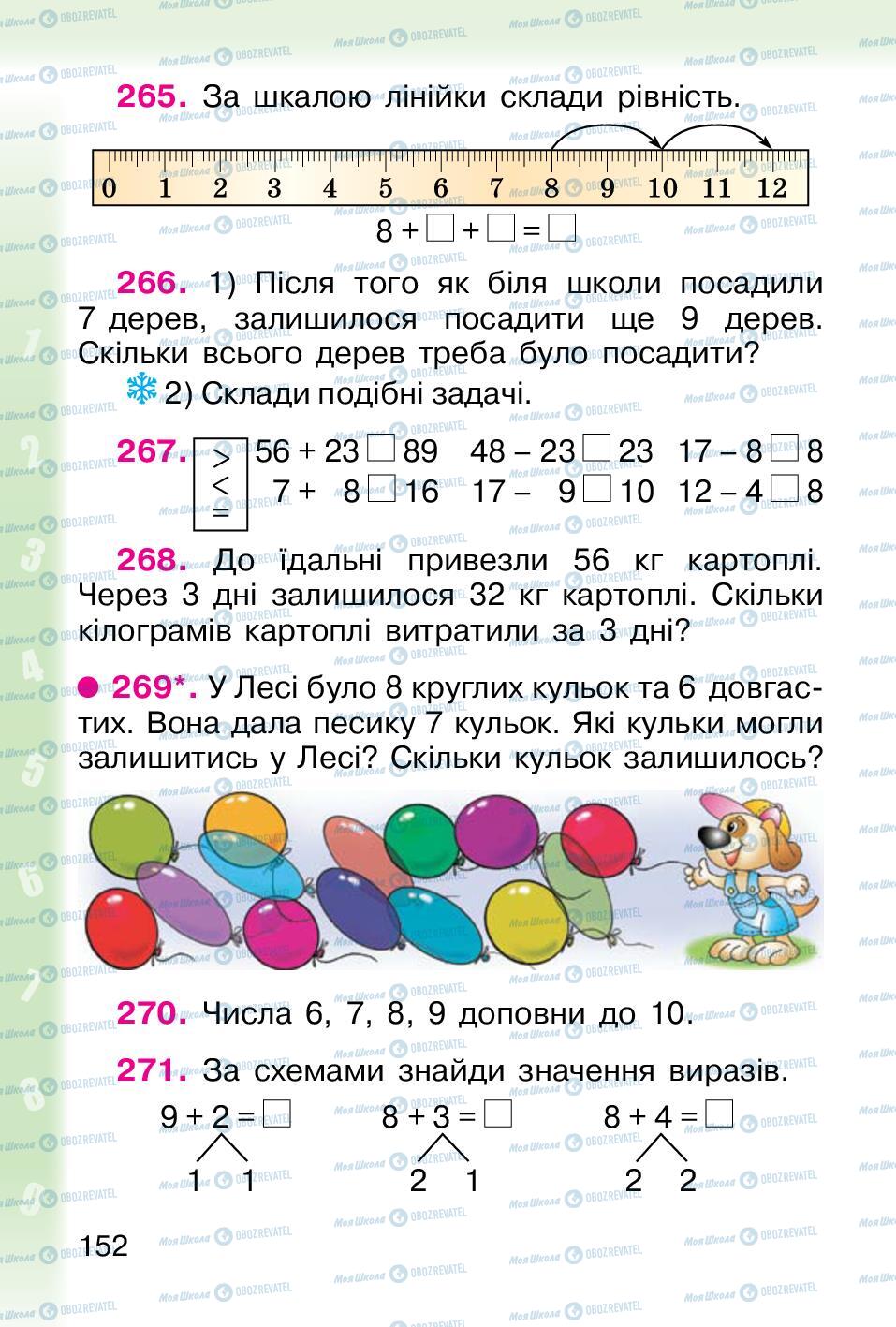 Учебники Математика 1 класс страница 152