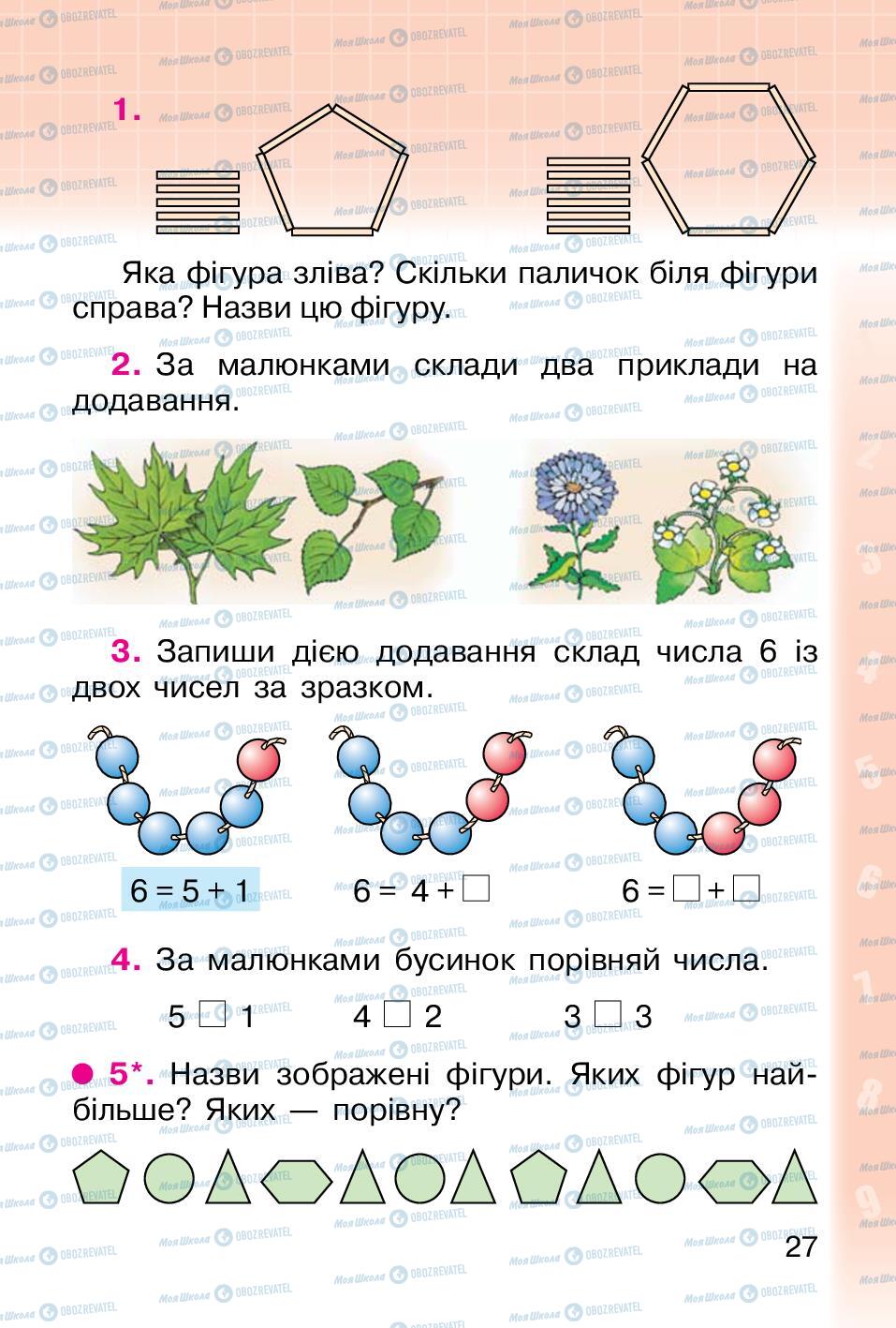 Учебники Математика 1 класс страница 27