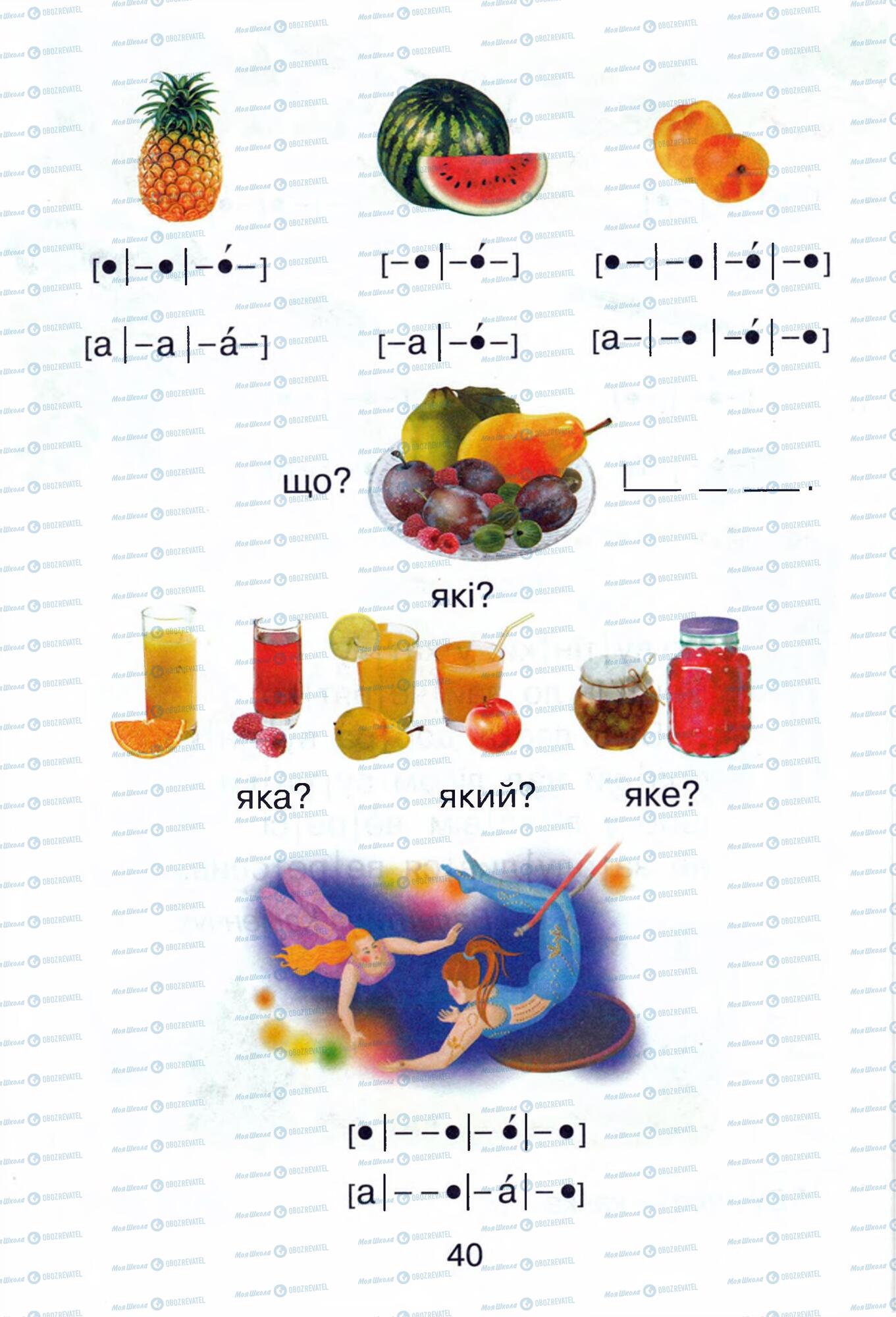 Підручники Українська мова 1 клас сторінка 40