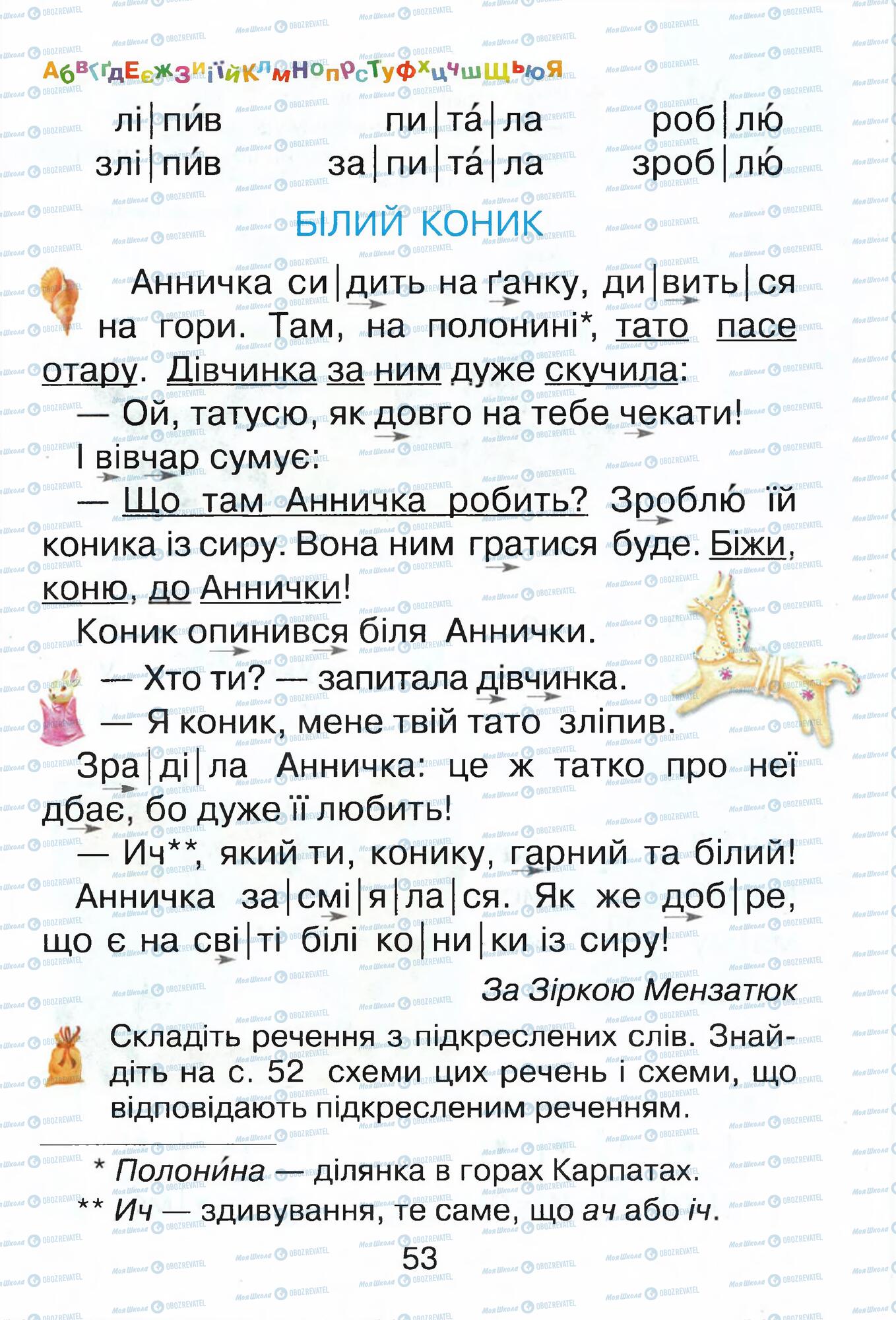 Підручники Українська мова 1 клас сторінка 53