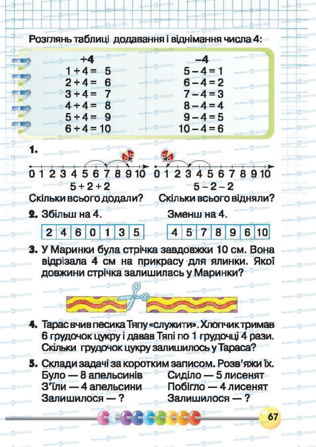 Учебники Математика 1 класс страница 68