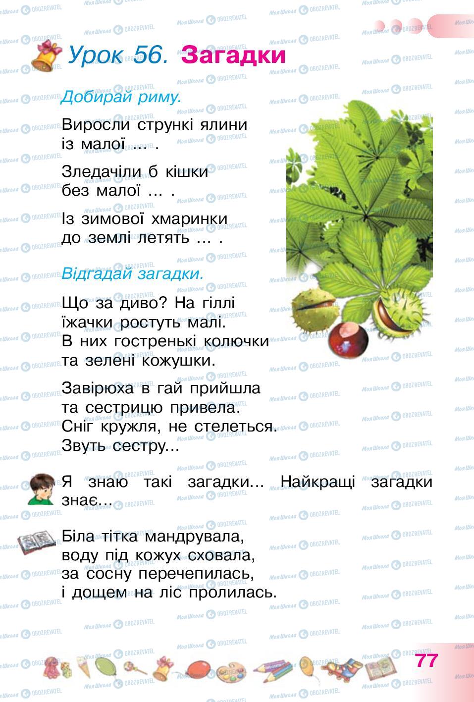 Підручники Українська мова 1 клас сторінка  77