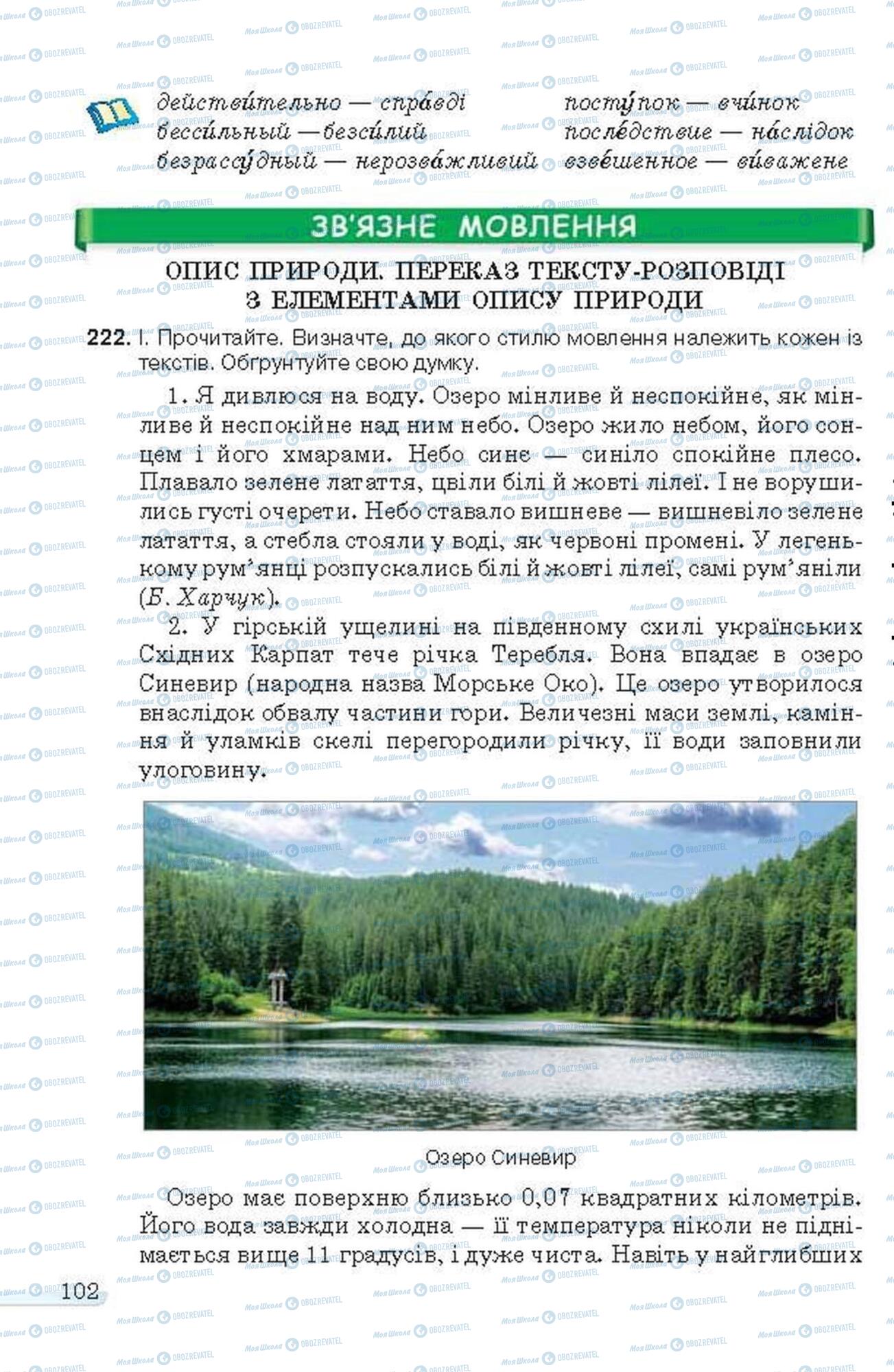 Підручники Українська мова 6 клас сторінка 102