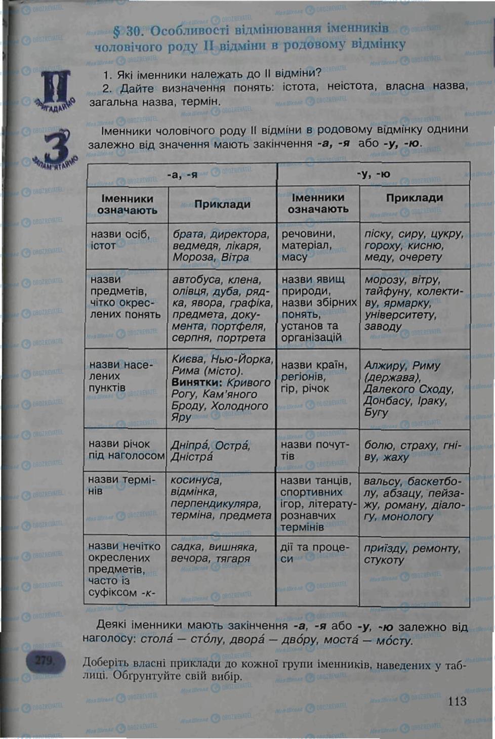 Підручники Українська мова 6 клас сторінка 113