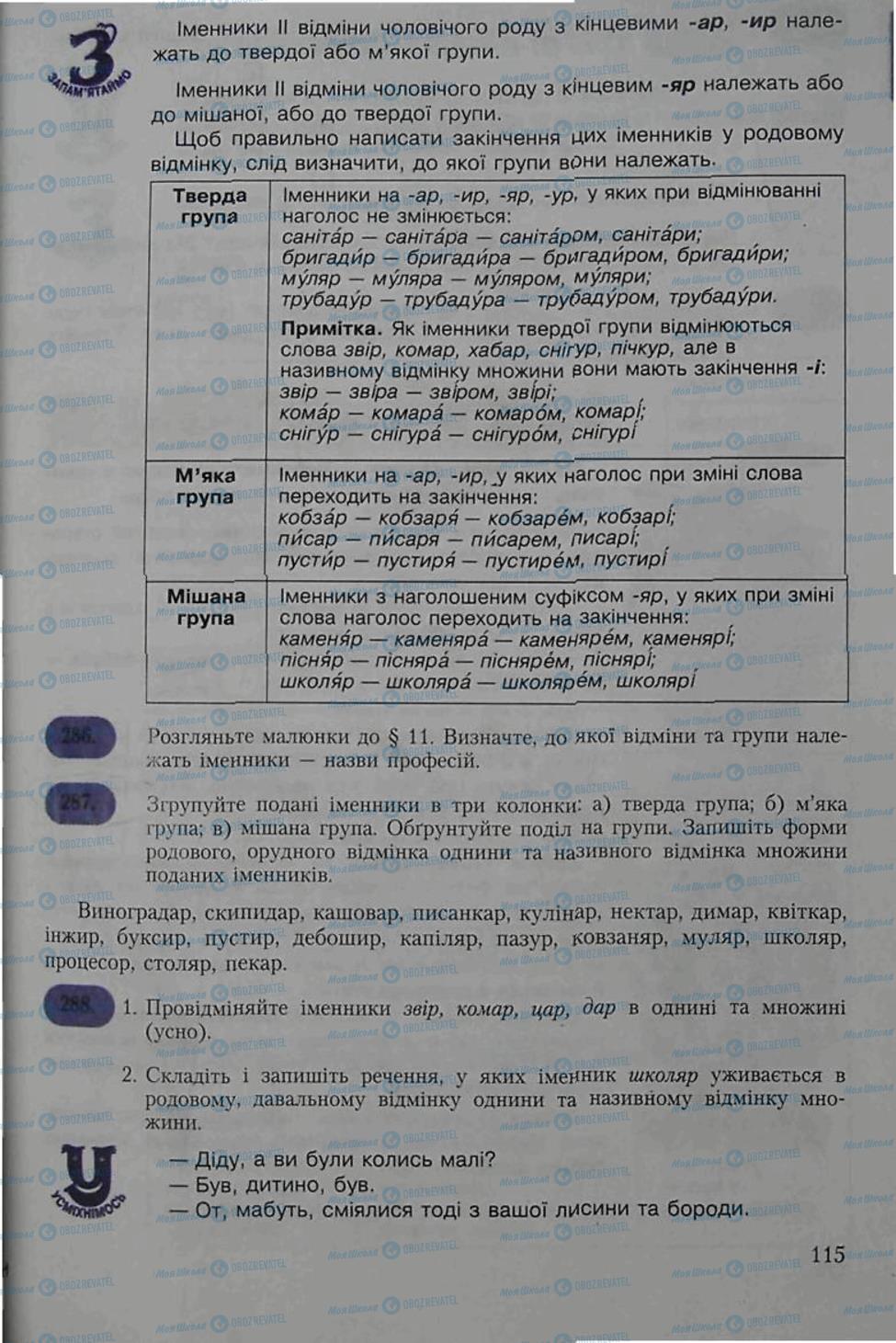 Підручники Українська мова 6 клас сторінка 115