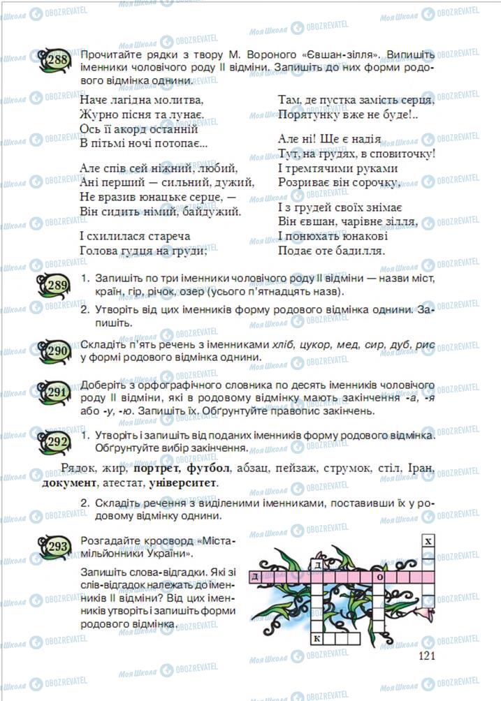 Підручники Українська мова 6 клас сторінка 121